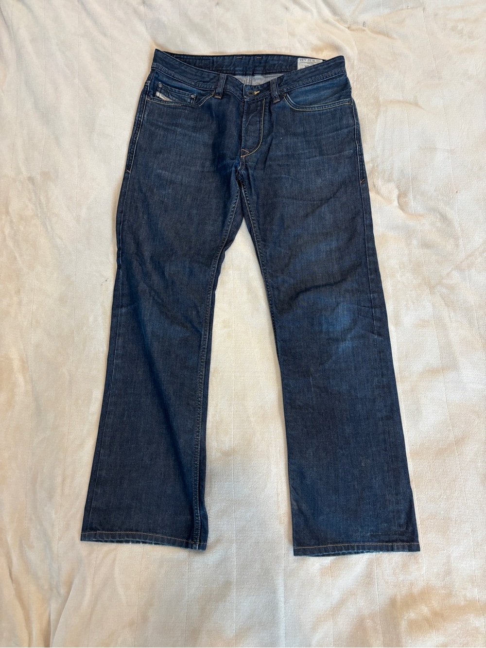 Diesel Men's Dark Blue Straight-Leg Jeans